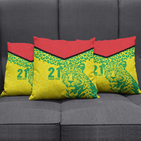 Custom Guyana Golden Jaguars Pillow Cover Heritage Flame Edition - Wonder Print Shop