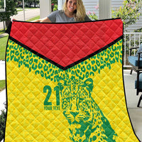 Custom Guyana Golden Jaguars Quilt Heritage Flame Edition - Wonder Print Shop