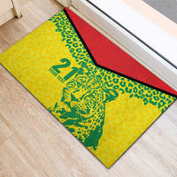 Custom Guyana Golden Jaguars Rubber Doormat Heritage Flame Edition - Wonder Print Shop