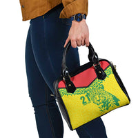 Custom Guyana Golden Jaguars Shoulder Handbag Heritage Flame Edition - Wonder Print Shop