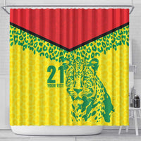 Custom Guyana Golden Jaguars Shower Curtain Heritage Flame Edition - Wonder Print Shop
