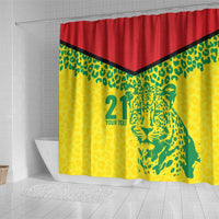 Custom Guyana Golden Jaguars Shower Curtain Heritage Flame Edition - Wonder Print Shop