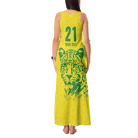 Custom Guyana Golden Jaguars Tank Maxi Dress Heritage Flame Edition - Wonder Print Shop