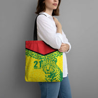 Custom Guyana Golden Jaguars Tote Bag Heritage Flame Edition - Wonder Print Shop