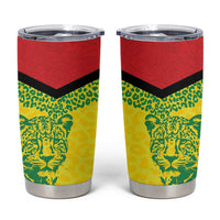 Custom Guyana Golden Jaguars Tumbler Cup Heritage Flame Edition - Wonder Print Shop