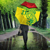 Custom Guyana Golden Jaguars Umbrella Heritage Flame Edition - Wonder Print Shop