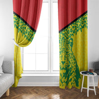 Custom Guyana Golden Jaguars Window Curtain Heritage Flame Edition - Wonder Print Shop