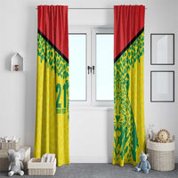 Custom Guyana Golden Jaguars Window Curtain Heritage Flame Edition - Wonder Print Shop