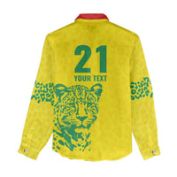 Custom Guyana Golden Jaguars Women Casual Shirt Heritage Flame Edition - Wonder Print Shop
