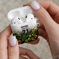 Custom Guyana Football AirPods Case Spirit of the Jaguar - White - Wonder Print Shop