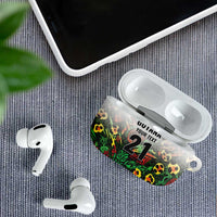 Custom Guyana Football AirPods Case Spirit of the Jaguar - White - Wonder Print Shop
