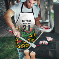 Custom Guyana Football Apron Spirit of the Jaguar - White - Wonder Print Shop