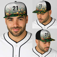 Custom Guyana Football Baseball Net Cap Spirit of the Jaguar - White - Wonder Print Shop
