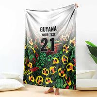 Custom Guyana Football Blanket Spirit of the Jaguar - White - Wonder Print Shop
