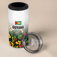 Custom Guyana Football 4 in 1 Can Cooler Tumbler Spirit of the Jaguar - White - Wonder Print Shop