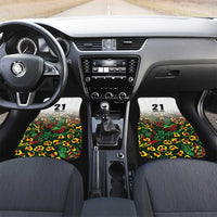 Custom Guyana Football Car Mats Spirit of the Jaguar - White - Wonder Print Shop