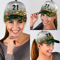 Custom Guyana Football Classic Cap Spirit of the Jaguar - White - Wonder Print Shop