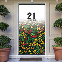 Custom Guyana Football Door Cover Spirit of the Jaguar - White - Wonder Print Shop