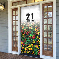 Custom Guyana Football Door Cover Spirit of the Jaguar - White - Wonder Print Shop
