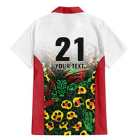 Custom Guyana Football Family Matching Mermaid Dress and Hawaiian Shirt Spirit of the Jaguar - White - Wonder Print Shop