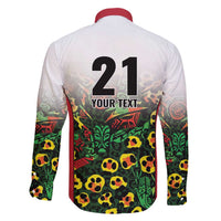 Custom Guyana Football Family Matching Short Sleeve Bodycon Dress and Hawaiian Shirt Spirit of the Jaguar - White - Wonder Print Shop