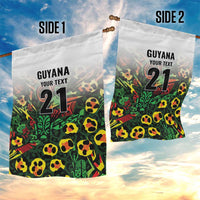 Custom Guyana Football Garden Flag Spirit of the Jaguar - White - Wonder Print Shop