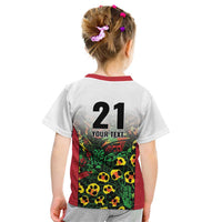 Custom Guyana Football Kid T Shirt Spirit of the Jaguar - White - Wonder Print Shop