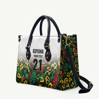 Custom Guyana Football Leather Bag Spirit of the Jaguar - White - Wonder Print Shop