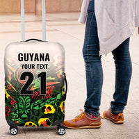 Custom Guyana Football Luggage Cover Spirit of the Jaguar - White - Wonder Print Shop