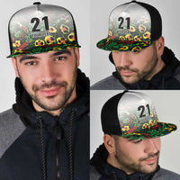 Custom Guyana Football Mesh Trucker Cap Spirit of the Jaguar - White - Wonder Print Shop