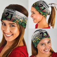Custom Guyana Football Neck Gaiter Spirit of the Jaguar - White - Wonder Print Shop