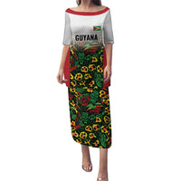 Custom Guyana Football Puletasi Spirit of the Jaguar - White - Wonder Print Shop