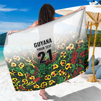 Custom Guyana Football Sarong Spirit of the Jaguar - White - Wonder Print Shop