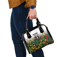 Custom Guyana Football Shoulder Handbag Spirit of the Jaguar - White - Wonder Print Shop