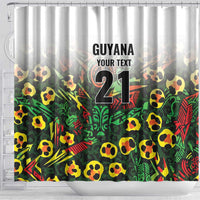 Custom Guyana Football Shower Curtain Spirit of the Jaguar - White - Wonder Print Shop