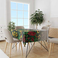 Custom Guyana Football Tablecloth Spirit of the Jaguar - White - Wonder Print Shop