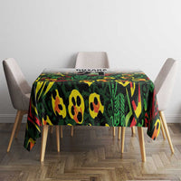 Custom Guyana Football Tablecloth Spirit of the Jaguar - White - Wonder Print Shop