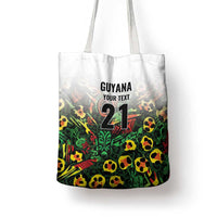 Custom Guyana Football Tote Bag Spirit of the Jaguar - White - Wonder Print Shop