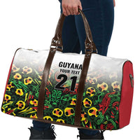 Custom Guyana Football Travel Bag Spirit of the Jaguar - White - Wonder Print Shop