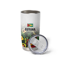 Custom Guyana Football Tumbler Cup Spirit of the Jaguar - White - Wonder Print Shop