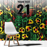 Custom Guyana Football Window Curtain Spirit of the Jaguar - White - Wonder Print Shop