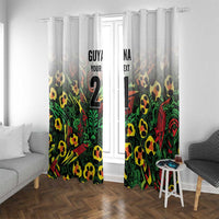Custom Guyana Football Window Curtain Spirit of the Jaguar - White - Wonder Print Shop