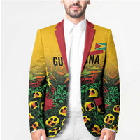 Custom Guyana Football Blazer Spirit of the Jaguar - Yellow - Wonder Print Shop