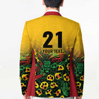 Custom Guyana Football Blazer Spirit of the Jaguar - Yellow - Wonder Print Shop