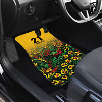 Custom Guyana Football Car Mats Spirit of the Jaguar - Yellow - Wonder Print Shop
