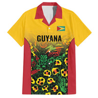 Custom Guyana Football Family Matching Puletasi and Hawaiian Shirt Spirit of the Jaguar - Yellow - Wonder Print Shop