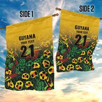 Custom Guyana Football Garden Flag Spirit of the Jaguar - Yellow - Wonder Print Shop