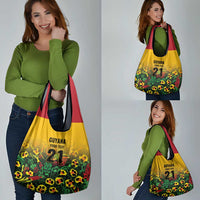 Custom Guyana Football Grocery Bag Spirit of the Jaguar - Yellow - Wonder Print Shop