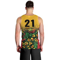 Custom Guyana Football Men Tank Top Spirit of the Jaguar - Yellow - Wonder Print Shop