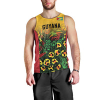 Custom Guyana Football Men Tank Top Spirit of the Jaguar - Yellow - Wonder Print Shop
